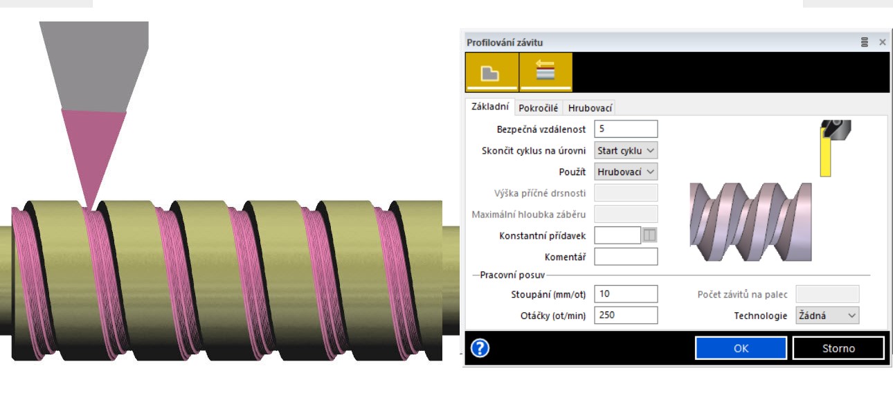 Nove moznost profilovani zavitu pri soustruzeni. Nove moznost profilovani zavitu pri soustruzeni